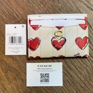Coach Heart Card Holder